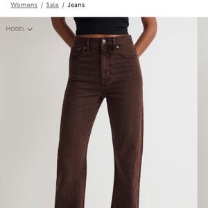 Madewell The '90s Straight Jean Dark Coffee 25